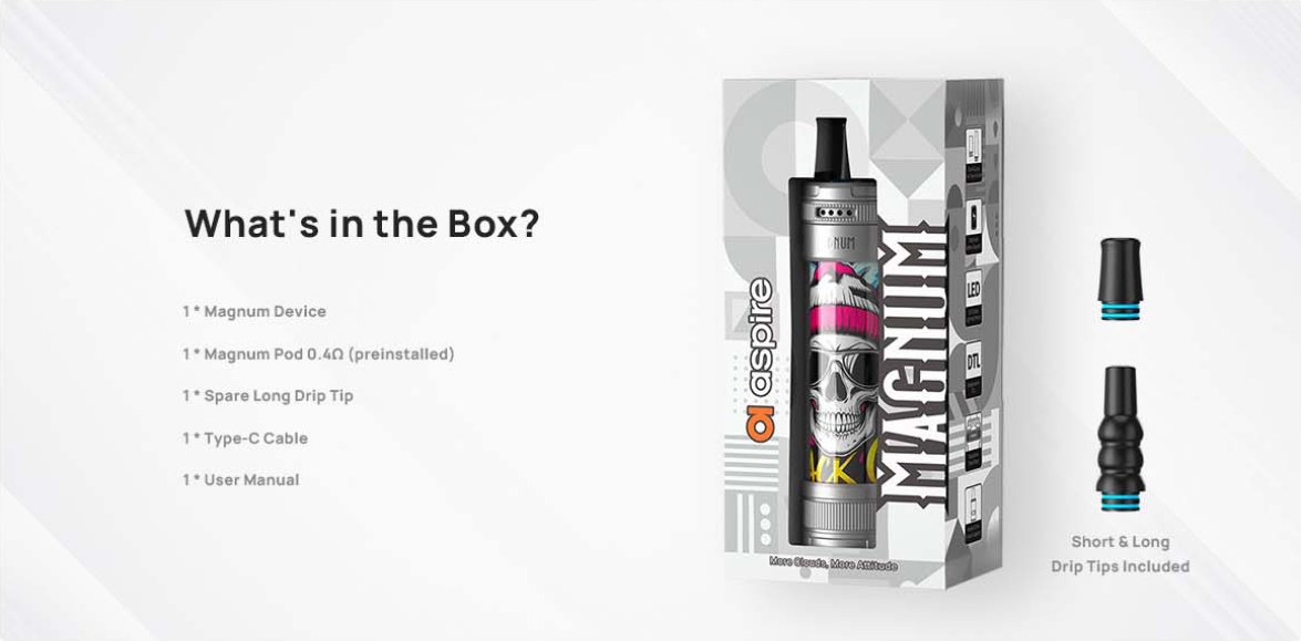 Contenu box Kit E-Chicha Magnum Aspire